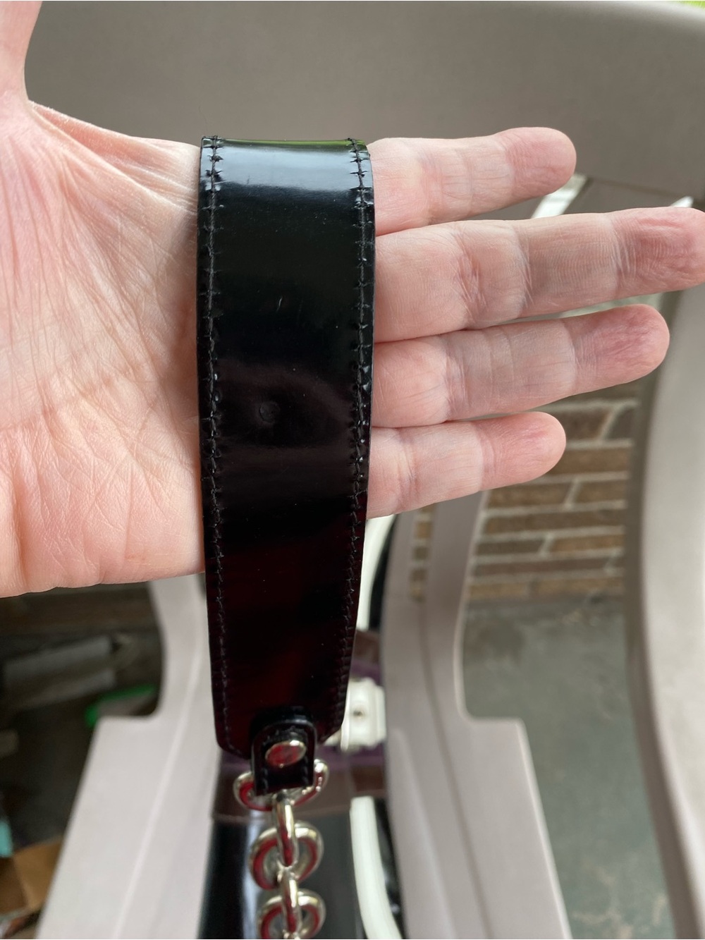 AUTHENTIC MCM BLACK PATENT LEATHER BAG - Picture 10 of 14